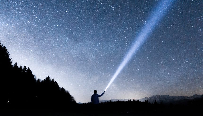 Starry sky in the Dolomites